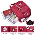 Miniatyrbild 5 av 5: Damväskor Messenger Cross Body Väskor Axelväska Semester Resväska Handväskor Wine Red