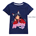 Miniatyrbild 1 av 3: APHMAU Pojkar T-shirt Tecknade Toppar Tee Barn Pojkar Flickor T-shirts Barnkläder Sommar Kortärmad Navy Blue 140cm