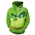 Miniatyrbild 1 av 4: Grinchen 3D Tecknad Jul Tröjor Hoodie Jacka Julklapp Barn B 140cm