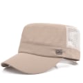 Miniatyrbild 1 av 2: Mäns Retro Snapback Mesh Caps Solid Flat Baseball Mössor Beige