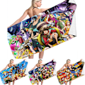 Miniatyrbild 2 av 2: Anime One Piece Mikrofiber Badstrand Handduk för Vuxna Män Barn Pojke B 70*150cm