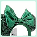 Miniatyrbillede 2 af 5: Ører Smaragdgrøn Glitter Minnie Mouse Disneyland Hårbøjle
