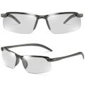 Pikkukuva 4 / 5: Miesten fotokromaattiset aurinkolasit juoksuun, urheilulasit Grey Frame Green Lenses