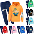 Miniatyrbild 3 av 6: Barnens Världsbokdag HUNDMANN Ledig Hoodie Träningsdräkt Set Hooded Topp Byxor Kostym Light Blue 140cm