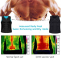 Miniatyrbild 5 av 9: Sportväst för män, Shapewear, Bastudräkt, Midjetränare, Värmeabsorberande Tröja, Formande Väst för Träning, Sport, Slim A M