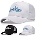 Miniatyrbillede 3 af 4: Cookies Herre Dame Trucker Mesh Baseball Kasket Hip Hop Åndbar Snapback Cap NY White