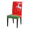 Miniatyrbillede 5 af 5: 6 stk. Jule Spisebords Elastisk Stolebetræk Julefest Dekoration Falling snow 6PCS