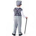 Miniatyrbild 3 av 6: Barn Pojkars Cosplay Farfar Gammal Man Skola Kostym Prestanda Kläder Utrustning grey M