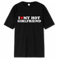 Miniatyrbild 1 av 3: Jag Älskar Min Heta Flickvän Herr Casual Kortärmad Rundhalsad Sommar T-shirt M
