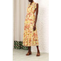 Miniatyrbillede 4 af 5: MATCHMAKER FLUTTER MIDI KJOLE Yellow L
