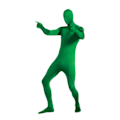 Miniatyrbild 2 av 3: Andningsbar Stretch Bodysuit för Vuxna Osynlig Morph Suit Halloween Party Kostym Green 140cm
