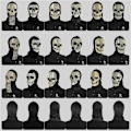 Miniatyrbillede 2 af 2: Menneske Skelet Maske Kostume Halloween Jul Cosplay Rekvisit C