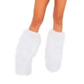 Miniatyrbild 2 av 5: Faux päls fuzzy benvärmare kvinnor flicka fleece boot cuff covers vinter accessoar jul kvinnor boot cuff White