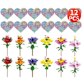 Miniatyrbillede 1 af 2: Valentinsdagsgave Mini Blocks Buket Kunstig Blomst Legetøj DIY