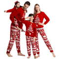Pikkukuva 3 / 4: Perheen yhteensopivat joulupyjamat, söpö joulukuusiprintti, pitkähihainen vanhempi-lapsi asu, kotiasu Men 4XL