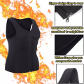 Miniatyrbild 4 av 9: Sportväst för män, Shapewear, Bastudräkt, Midjetränare, Värmeabsorberande Tröja, Formande Väst för Träning, Sport, Slim D XL