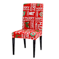 Miniatyrbillede 4 af 5: 6 stk. Jule Spisebords Elastisk Stolebetræk Julefest Dekoration Falling snow 6PCS