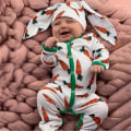 Miniatyrbild 2 av 3: Baby Påsk Kläder Flickor Pojkar Sparkdräkt Bodysuit Jumpsuit Med Hatt 70cm