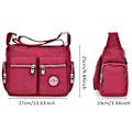 Miniatyrbild 2 av 5: Damväskor Messenger Cross Body Väskor Axelväska Semester Resväska Handväskor Wine Red
