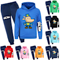 Miniatyrbild 5 av 6: Barnens Världsbokdag HUNDMANN Ledig Hoodie Träningsdräkt Set Hooded Topp Byxor Kostym Red 170cm