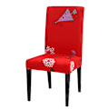 Miniatyrbillede 3 af 5: 6 stk. Jule Spisebords Elastisk Stolebetræk Julefest Dekoration Falling snow 6PCS