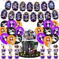 Pikkukuva 1 / 5: Halloween-juhlatarvikkeet Painajainen ennen joulua -juhlakoristeet Tarvikkeet Banneri Kakku Cupcake Toppers Ilmapallot Pakkaus