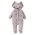 Miniatyrbild 1 av 5: Djur Plysch Pojke Flicka Bodysuit Nyfödd Jumpsuit med Huva Julklapp dark grey 6-9M