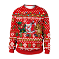 Miniatyrbild 1 av 5: 2024 Rolig 3D-tryckt Tröja Herrar Kvinnor Fula Julkläder Jumper Toppar Semesterfest Pullover Hoodie Sweatshirt A M