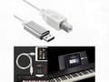 Miniatyrbilde 1 av 2: Mikro-USB til Type B MIDI-keyboardkabel 1M