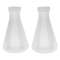 Laboratorie Examen Graderad Konisk Plastflaska, Mätbar, Tjock Vägg, Två Flaskor á 250ml