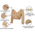 Shapewear för kvinnor efter operation 3/4 Ärm Kompressionstopp, L, BEIGE