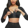 Qtree Arm Slimming Shaper för Kvinnor Kompression Kroppsformare Efter Kirurgi Shapewear Sömlös Frontstängning Ärmar Push Up BH,,S