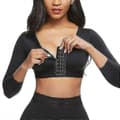 Shapewear för kvinnor efter operation 3/4 Ärm Kompressionstopp, 2XL, SVART