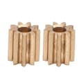 2 stk. motor tandhjul messing udskiftning til Duplo Intelli Lok modul 0.5 9 tænder