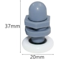 Miniatyrbillede 2 af 5: Brusekabine reservedele 12 stk. ruller til bruse døre remskiver bruse dør 20 mm qd