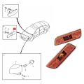 Miniatyrbilde 5 av 5: Fremre Marker Blinklys Indikator Lampe Lys Linse Hus Venstre 30744360 for S80 2002-2006 Amber