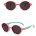 Miniatyrbilde 1 av 6: Barn polarisert linse anti-blendende UV-lysblokkerende briller qd pink green leg