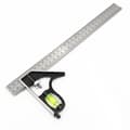 #Kombinationsvinkelmåler 300mm rustfrit stål med vaterpas#
