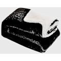 Pikkukuva 1 / 5: Pehmeä ja mukava suuri tekoturkistilkkupeitto sohvalle ja sänkyyn, parivuode ja king-size Sherpa Black King (200 cm x 230 cm)