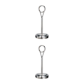 Miniatyrbillede 3 af 4: 1/2/3/5 Bordnummerholder i rustfrit stål Skiltholder Fotostativ Til Silvery 15cm 2PCS
