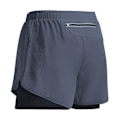 Miniatyrbillede 1 af 4: Sports Shorts til Mænd 2023 - Dobbeltlags Træningsshorts, Sommer 2-i-1 Strandtøj, Jogging, Fitness, Løb, Z S qd S Gray
