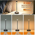 Miniatyrbild 3 av 4: Zafferano Pina Pro - Dimbar LED-bordslampa i aluminium, IP54-skydd, för inomhus-/utomhusbruk, laddningsbas med stickkontakt, H29cm, EU-kontakt - Corten-WELLNGS Grå-A White