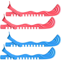 Pikkukuva 1 / 7: Luistimet, 2 kpl, jääkiekkoluistimet, luistimet, luistinsuojat, säädettävät taitoluistelusuojat, tarvikkeet Bluish red qd Bluish red S