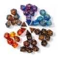 #42 stk Polyhedriske Terninger D20 D12 D10 D8 D6 D4 16mm Akryl Terning Sæt til Dungeons and Dragons DND Terninger RPG MTG Bordspil Dobbelt Farve#