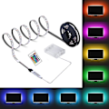 Miniatyrbild 2 av 5: Led-remsa fjärrkontroll batterilåda drivs hög ljusstyrka Ip65 vattentät dekoration Dc 5v Rgb 5050 Tv-bakgrundsbelysning rumsbelysning väggdekor för H 1M