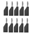 10 stk/sæt Stik J.10054 4mm Stabelbart Stik Bananstik Ansigt Stik Ledning Multifunktionsstik, Sort