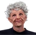 Halloween Läskig Mormor Huvudbonad Mask