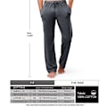 Miniatyrbilde 4 av 4: Bomulls pyjamas for menn, pustende, ensfarget hjemmeklær, loungebukser Black XL