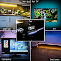 Miniatyrbild 5 av 5: Led-remsa fjärrkontroll batterilåda drivs hög ljusstyrka Ip65 vattentät dekoration Dc 5v Rgb 5050 Tv-bakgrundsbelysning rumsbelysning väggdekor för H 1M