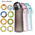 Miniatyrbild 4 av 5: Vattenflaska med 7 smaker 650ml luftstarter set camping sport vattenflaska Blå Lila Blue Purp Blue Purple Only water bottle